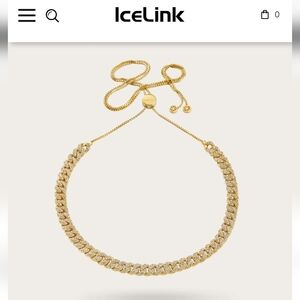 Gold Pavé Cuban Link Adjustable Necklace